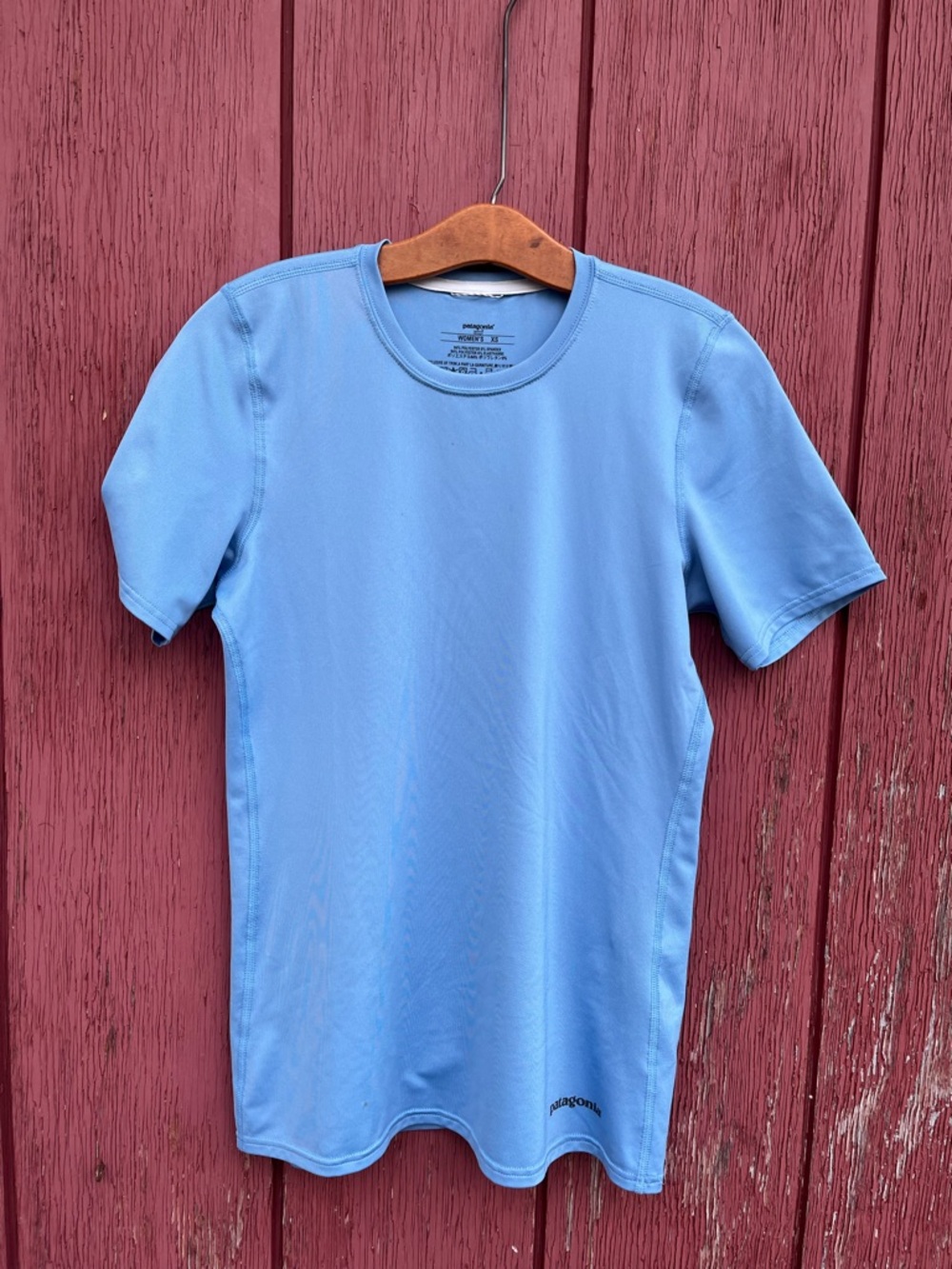 Patagonia Women’s Light Blue Crew Neck Active Short Sleeve